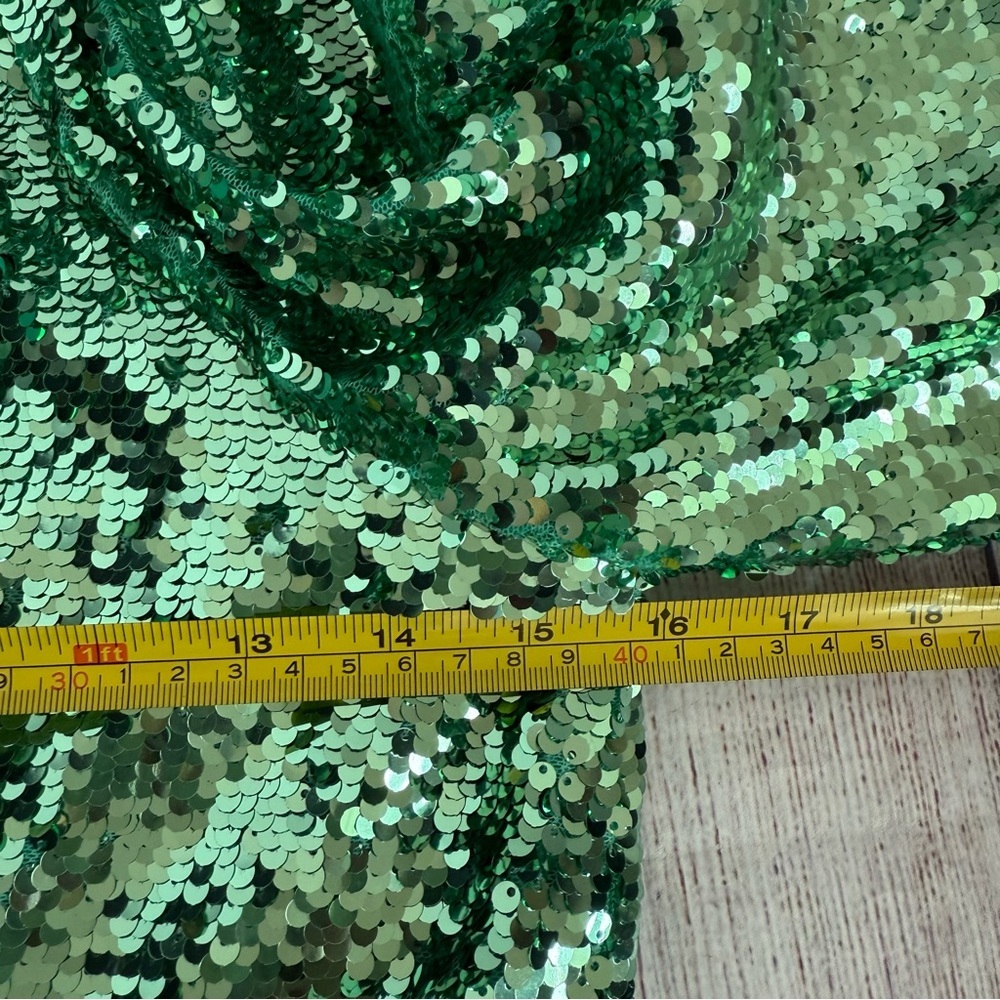 For Love & Lemons Madison Green Sequin Top Small NWT - Picture 7 of 8